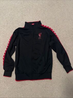 Liverpool Black & Red Kids Warmup Jacket